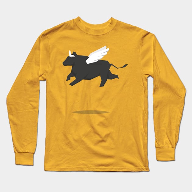 winged bull Long Sleeve T-Shirt by jhurtado